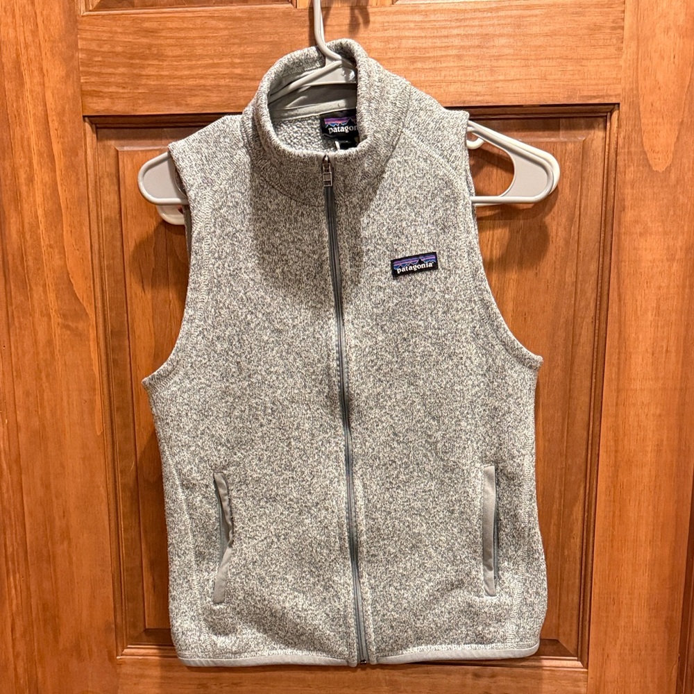 Patagonia grey fleece vest